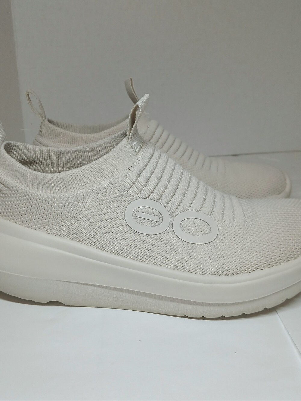 OOFOS OOmy Zen Womens 7.5 Chalk White Slip On Recovery Shoes Sneakers 5078 - Picture 3 of 16